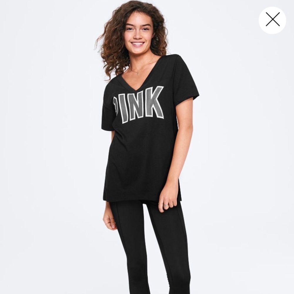 PINK Football Tee